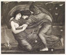 Cupid delivering Psyche, c1860s, (1900). Creator: Unknown.