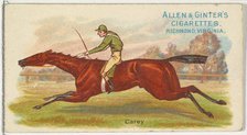 Carey, from The World's Racers series (N32) for Allen & Ginter Cigarettes, 1888. Creator: Allen & Ginter.