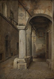 A Roman Alley, 1828-1832. Creator: Ernst Meyer.
