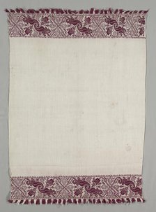 Embroidered Towel, 1600s. Creator: Unknown.