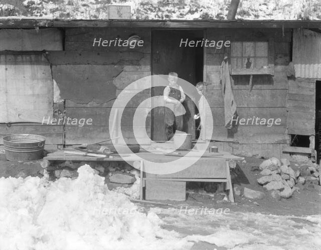 Miner's home, company-owned, Blue Blaze Coal Company, Consumers, near Price, Utah, 1936. Creator: Dorothea Lange.