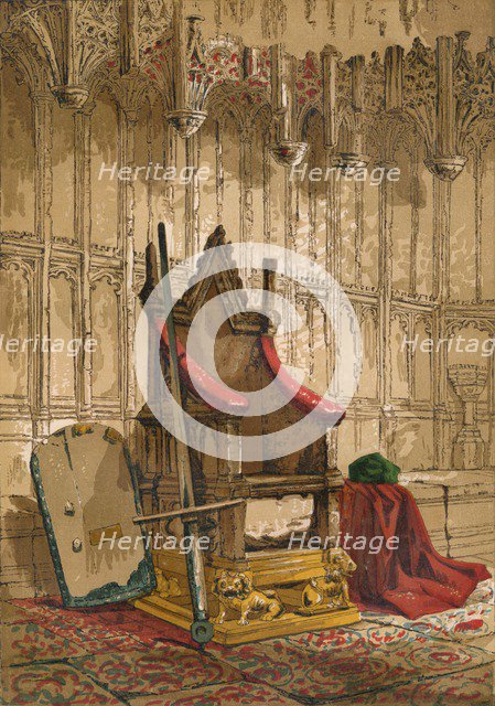'The Coronation Chair', c1845, (1864). Artist: Unknown.