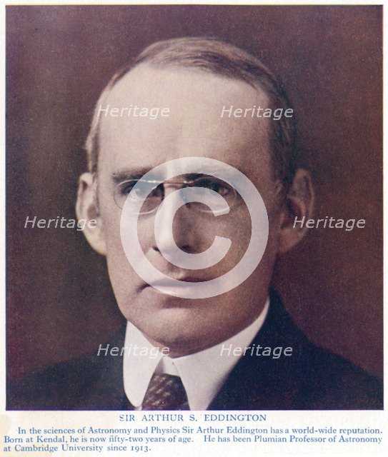 Arthur Stanley Eddington (1882-1944), British astronomer and physicist, c1934. Artist: Unknown