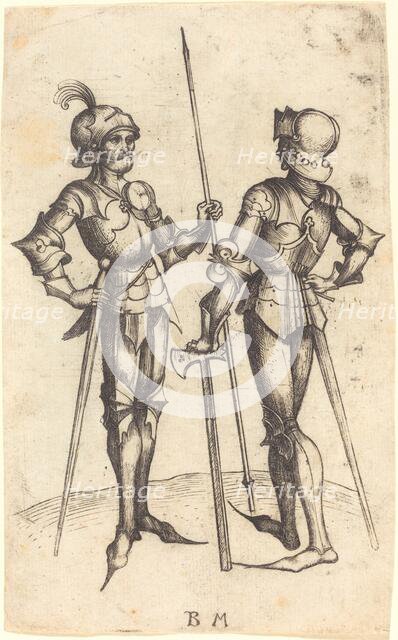 Two Men in Armour, c. 1480/1490. Creator: Master B. M..
