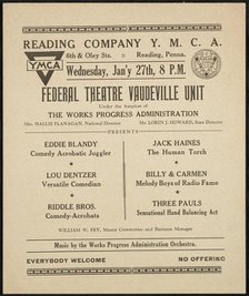 Vaudeville Unit, Reading, PA, [193-]. Creator: Unknown.