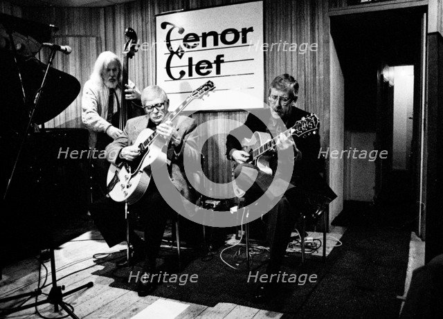 Mundell Lowe, P.Ind and Louis Stewart, Tenor Clef, London, Oct 1993. Artist: Brian O'Connor.