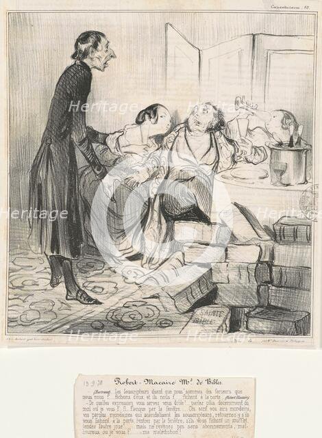Robert Macaire M[archan]d de Bibles, 19th century. Creator: Honore Daumier.
