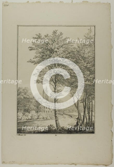 Plate 31 from Blatt Baum und Landschafts Studien, c.1810. Creator: Lorenz Ekemann Alesson.