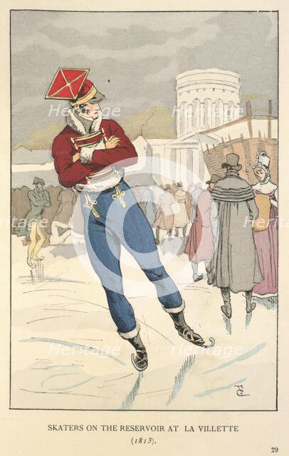 Skating at La Villete, 1898.  Creator: Unknown.