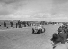 Singer Le Mans of FA Thatcher competing in the RSAC Scottish Rally, 1934. Artist: Bill Brunell.