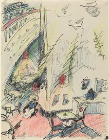 Das leere Café (The Empty Café), 1918. Creator: Walter Gramatté.
