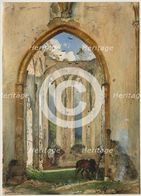 Ruin of a Church, 1849. Creator: Rudolf von Alt (Austrian, 1812-1905).