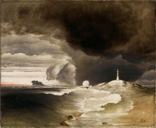 Lighthouse on the Norwegian Coast, ca 1855. Creator: Balke, Peder (1804-1887).