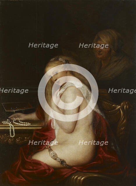 Young lady and her procurer, 1600-1699. Creator: Salomon Koninck.