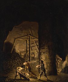 Gallery in Falun Copper Mine, c18th century. Creator: Per Hillestrom.