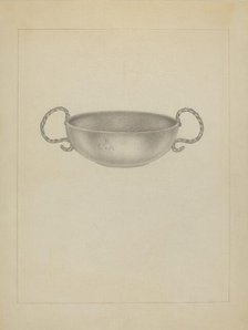 Silver Bowl, c. 1936. Creator: Isidore Steinberg.
