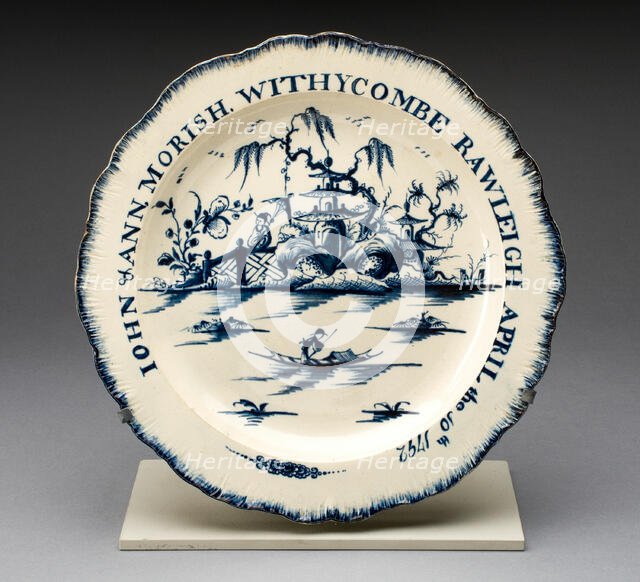 Plate, Staffordshire, 1792. Creator: Staffordshire Potteries.