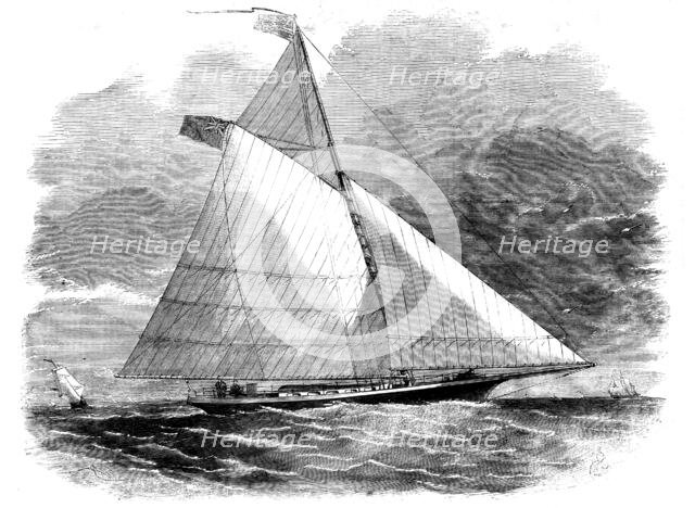 The "Christopher Columbus" Cutter, 45 Tons, in which Mr. Webb recently crossed the Atlantic, 1858. Creator: Unknown.