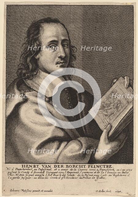 Henry van der Borcht, Painter, 1648. Creator: Wenceslaus Hollar.