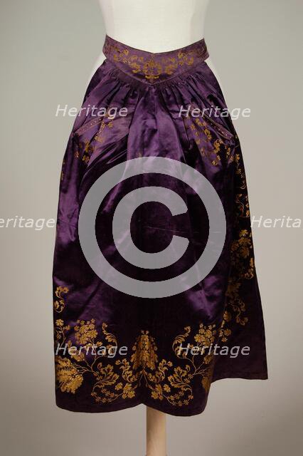 Afternoon apron, American, ca. 1875. Creator: Unknown.