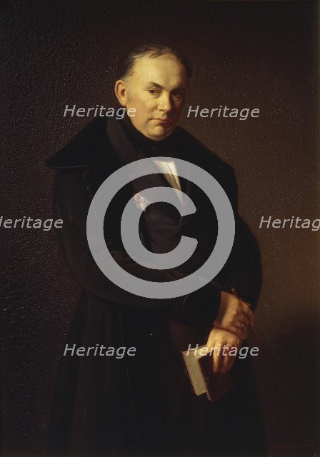 Portrait of the poet Vasily Zhukovsky (1783-1852), 1844. Artist: Hildebrandt, Ferdinand Theodor (1804-1874)