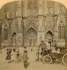 'Main portal and elaborately ornamented façade, Cathedral, Cologne, Germany', 1902. Creator: Underwood & Underwood.