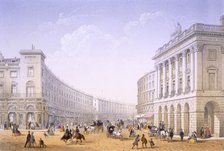 The Quadrant and Regent Street, London, 1862. Creator: Achille-Louis Martinet (1808-77).