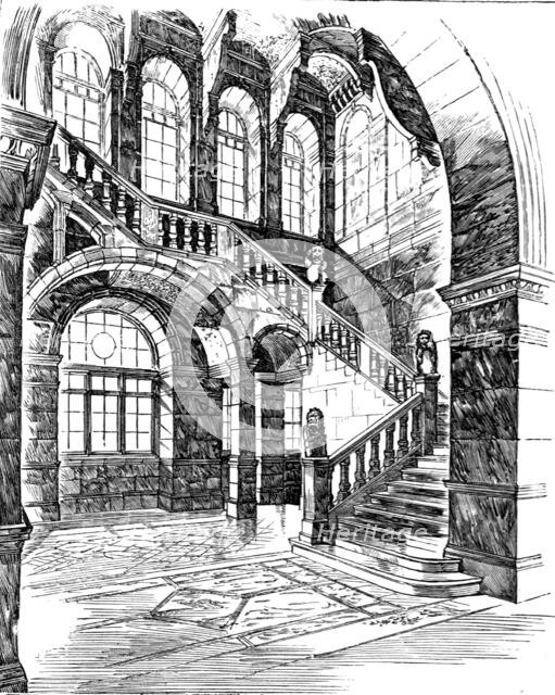 ''The Imperial Institute of the United Kingdom , The Colonies, and India; East Staircase to First an Creator: Unknown.