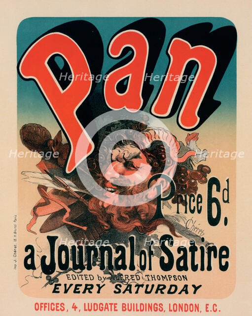 Affiche pour le journal "Pan"., c1897. Creator: Jules Cheret.