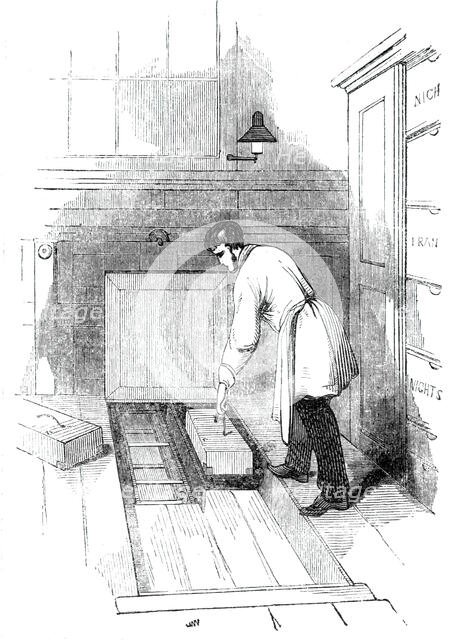 The General Post-Office; The Office Letter Railroad, 1844. Creator: Unknown.