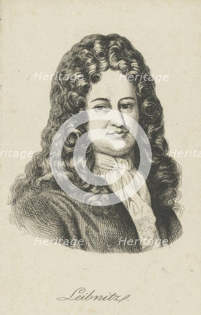 Gottfried Wilhelm Leibniz (1646-1716) , c. 1800. Creator: Anonymous.