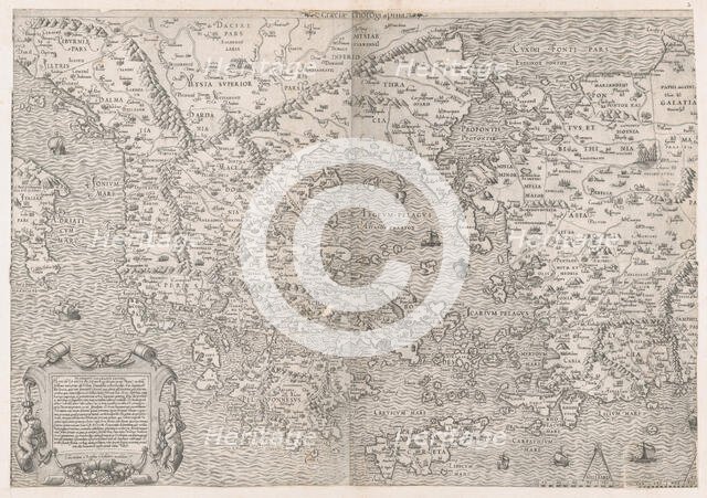 Speculum Romanae Magnificentiae: Map of Greece, mid-16th century., mid-16th century. Creator: Sebastiano di Re.