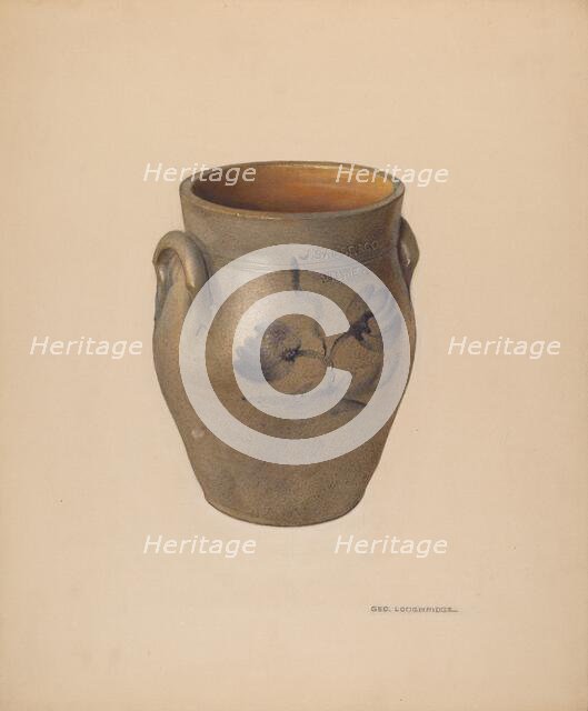 Crock, c. 1939. Creator: George Loughridge.