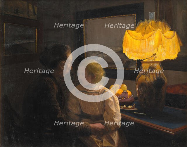 The Artist's Wife and Daughter, 1901. Creator: Laurits Andersen Ring.