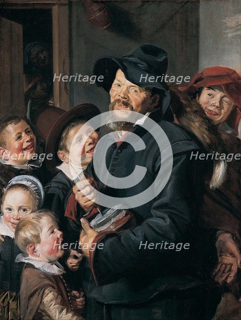 The Rommel-Pot Player. Artist: Hals, Frans I (1581-1666)