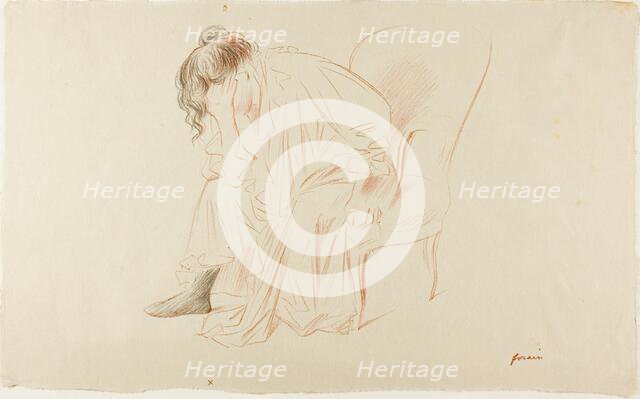 Seated Woman, Head in Right Hand, 1897. Creator: Jean Louis Forain.