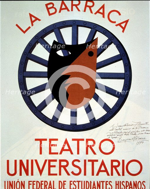 Poster for the University theater company' 'La Barraca', 'directed by Federico Garcia Lorca'.