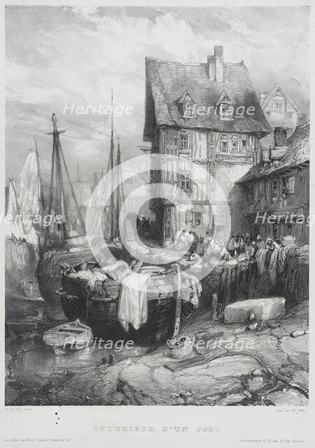 Interior of a Port, 1833. Creators: Thomas McLean, Eugene Isabey.