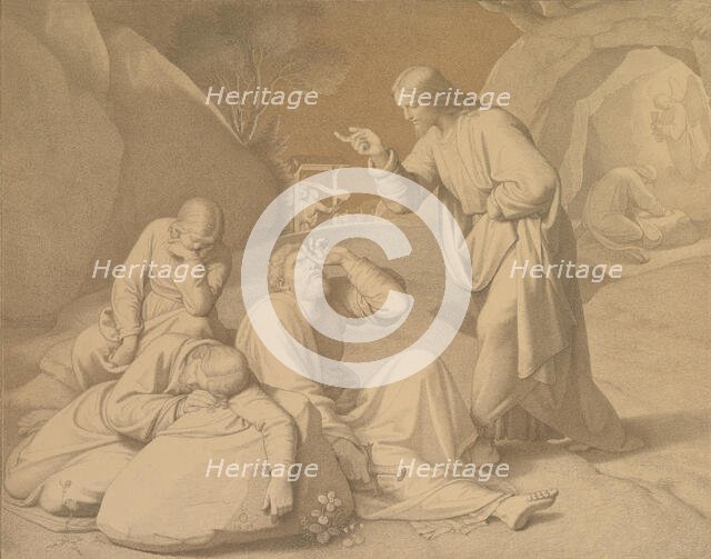 Christ in the Garden of Gethsemane, 1848. Creator: Johann Friedrich Overbeck.