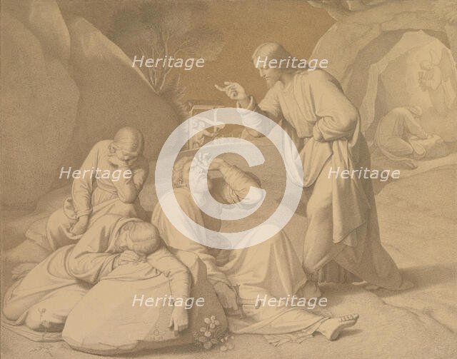 Christ in the Garden of Gethsemane, 1848. Creator: Johann Friedrich Overbeck.