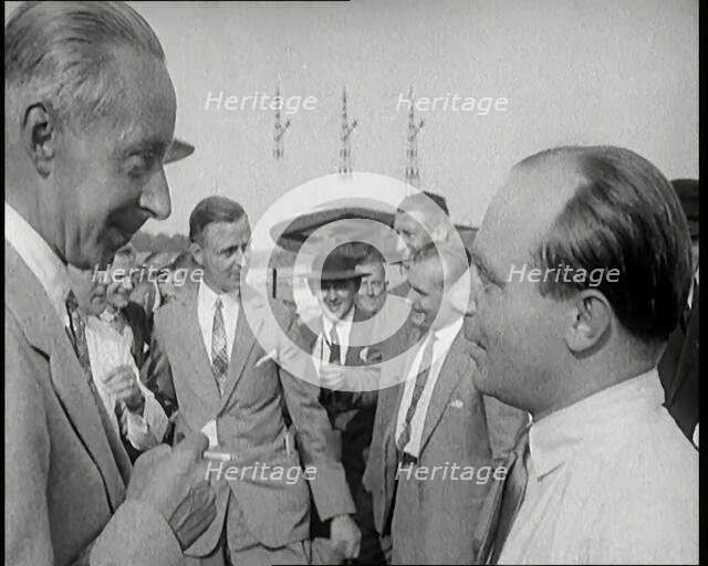 Kaiser Wilhelm II of Germany Watching an Auto-Gyro Being Tested, 1926. Creator: British Pathe Ltd.