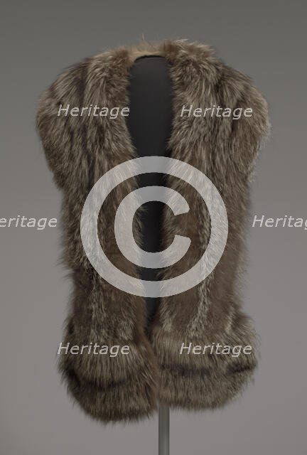 Fox fur stole designed by Lustick Furriers from Mae's Millinery Shop, 1941-1994. Creator: Lustick Furriers.