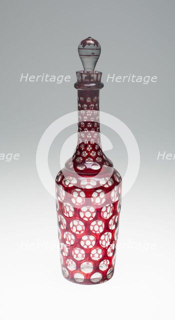 Decanter, Bohemia, c. 1840/50. Creator: Bohemia Glass.