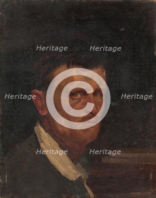 Self-Portrait in Three Quarter Profile, around 1910. Creator: Eduard Putra.