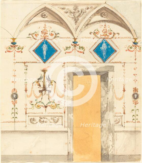 Pompeiian Wall Decoration. Creator: Giuseppe Bernardino Bison.