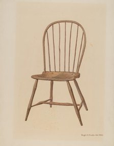 Windsor Comb-Back Chair, 1940. Creator: Roger Deats.