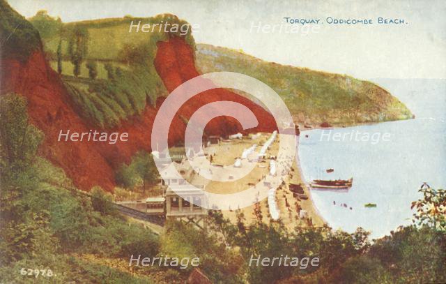 'Torquay, Oddicombe Beach', late 19th-early 20th century.  Creator: Unknown.