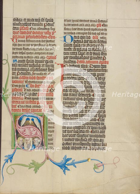 Initial S: Pentecost; Collegium Ducale, about 1420-1430. Creator: Master Michael.