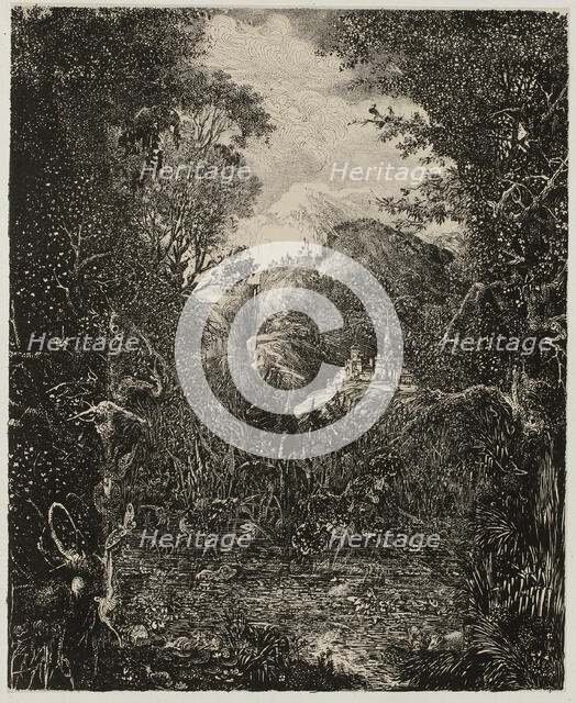 The Cities beyond the Marsh, 1868. Creator: Rodolphe Bresdin.