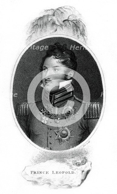 Prince Leopold of Saxe-Coburg-Saalfeld, 19th century.Artist: Holl